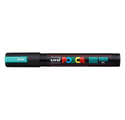 Rotulador uni posca pc-5m marcador de pintura punta conica 1,8-2,5 mm verde metalico