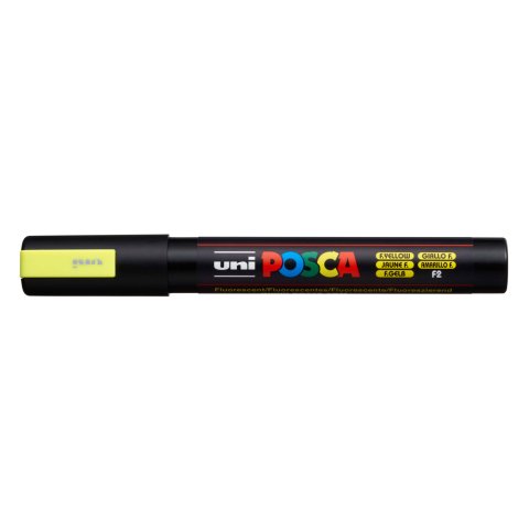 Rotulador uni posca pc-5m marcador de pintura punta conica 1,8-2,5 mm amarillo fluorescente