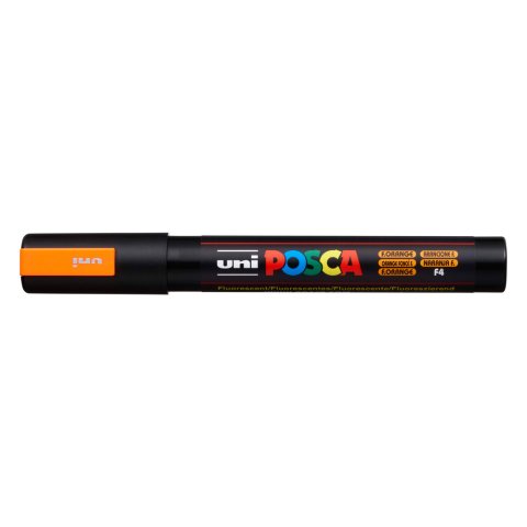 Rotulador uni posca pc-5m marcador de pintura punta conica 1,8-2,5 mm naranja fluor
