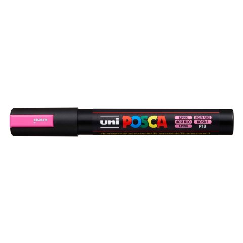 Rotulador uni posca pc-5m marcador de pintura punta conica 1,8-2,5 mm rosa fluor