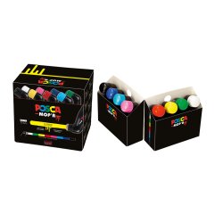 Rotulador uni posca mop r pcm-22 marcador de pintura redonda 3-19 mm caja de 8 unidades colores surtidos