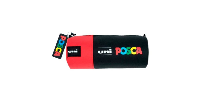 Estuche portatodo uni posca tela color rojo 85x195 mm