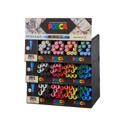 Expositor sobremesa modular rotulador uni posca marcador de pintura pc-1m/pc-3m/pc-5m 112 unidades colores surtidos
