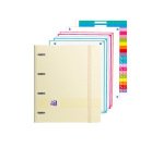 Carpeta con recambio oxford ebinder l&g pastel din a4+ 4 anillas 35 mm recambio 80 h cuadro 5 mm + juego 5