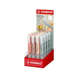 Rotulador stabilo fluorescente fino swing cool nature colors expositor de 16 unidades colores surtidos