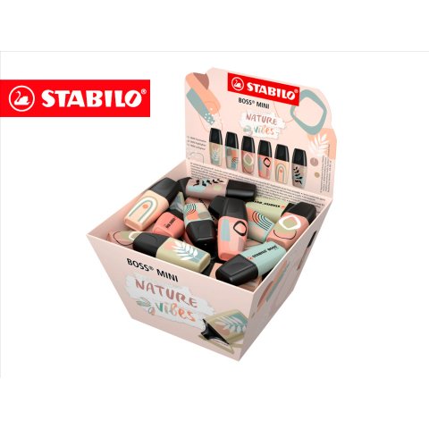 Rotulador stabilo boss fluorescente mini naturevibes expositor bombonera de 50 unidades colores surtidos