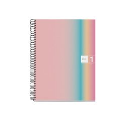 Cuaderno espiral miquelrius din a4 80 hojas 90 gr cuadro 5 mm tapa forrada aurora west