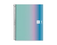 Cuaderno espiral miquelrius din a4 80 hojas 90 gr cuadro 5 mm tapa forrada aurora santorini