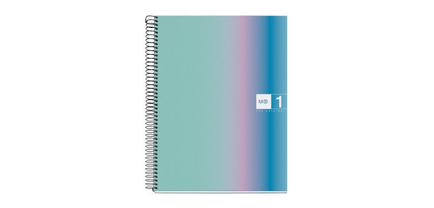 Cuaderno espiral miquelrius din a4 80 hojas 90 gr cuadro 5 mm tapa forrada aurora santorini