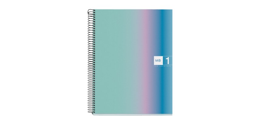 Cuaderno espiral miquelrius din a4 80 hojas 90 gr cuadro 5 mm tapa forrada aurora santorini