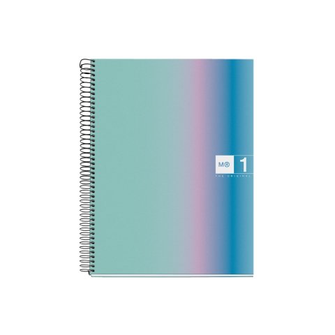 Cuaderno espiral miquelrius din a4 80 hojas 90 gr cuadro 5 mm tapa forrada aurora santorini