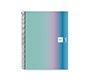 Cuaderno espiral miquelrius din a4 80 hojas 90 gr cuadro 5 mm tapa forrada aurora santorini