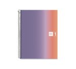 Cuaderno espiral miquelrius din a4 80 hojas 90 gr cuadro 5 mm tapa forrada aurora provence