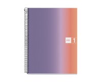 Cuaderno espiral miquelrius din a4 80 hojas 90 gr cuadro 5 mm tapa forrada aurora provence