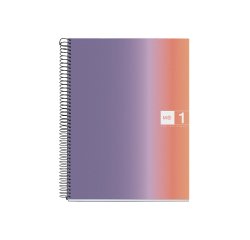Cuaderno espiral miquelrius din a4 80 hojas 90 gr cuadro 5 mm tapa forrada aurora provence