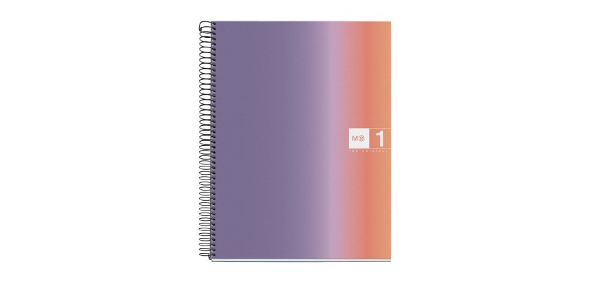 Cuaderno espiral miquelrius din a4 80 hojas 90 gr cuadro 5 mm tapa forrada aurora provence