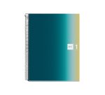 Cuaderno espiral miquelrius din a4 80 hojas 90 gr cuadro 5 mm tapa forrada aurora iceland