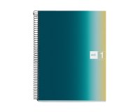 Cuaderno espiral miquelrius din a4 80 hojas 90 gr cuadro 5 mm tapa forrada aurora iceland