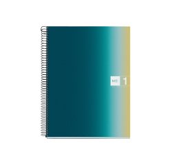 Cuaderno espiral miquelrius din a4 80 hojas 90 gr cuadro 5 mm tapa forrada aurora iceland