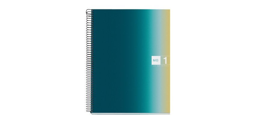 Cuaderno espiral miquelrius din a4 80 hojas 90 gr cuadro 5 mm tapa forrada aurora iceland