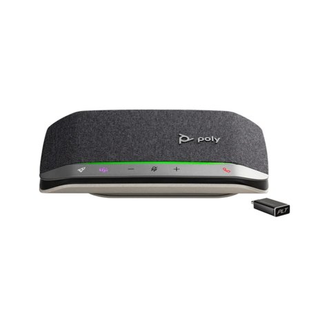 Altavoz poly sync 20 ms plus bluetooth con microfono sonido full duplex conexion usb-c