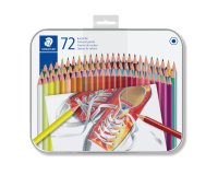 Lapices de colores staedtler caja metalica de 72 unidades colores surtidos