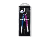 Compas staedtler micrometrico mars 556 azul/lila con husillo y rueda central