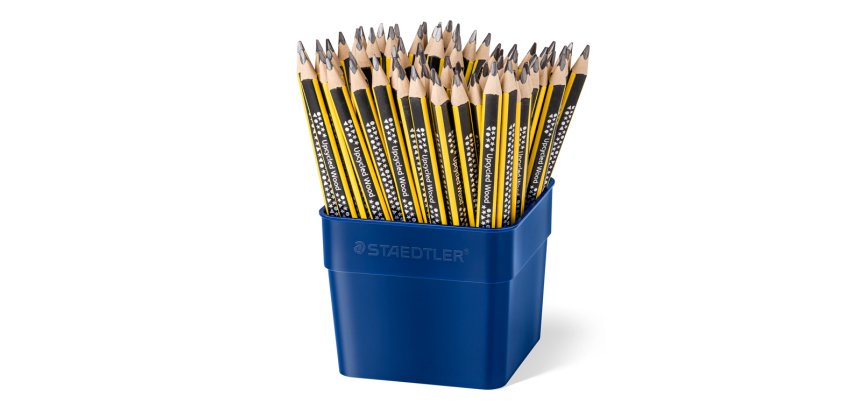 Lapices de grafito staedtler 119 triangular jumbo mina 2 mm hb bote de 72 unidades