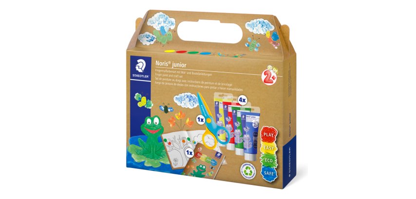 Set de dibujo staedtler noris junior mixto pintura dedos actividades infantiles 6 piezas