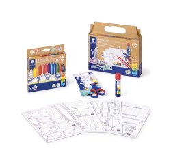 Set de dibujo staedtler noris jumbo mixto figuras de papel 18 piezas