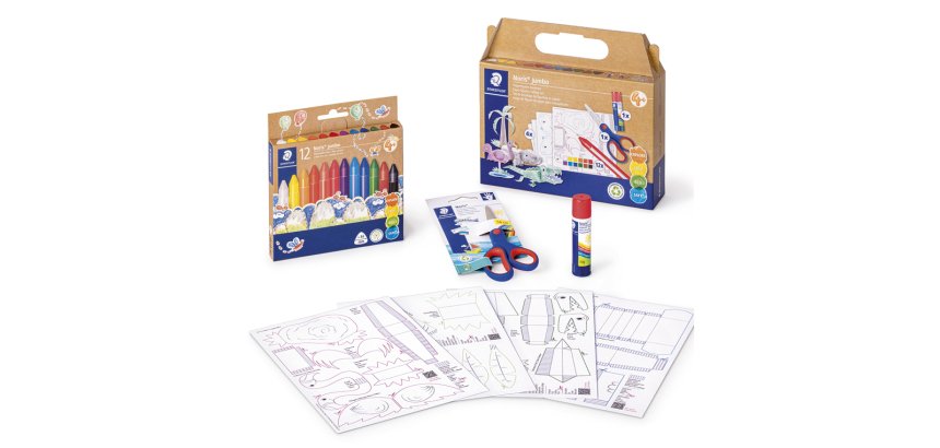 Set de dibujo staedtler noris jumbo mixto figuras de papel 18 piezas