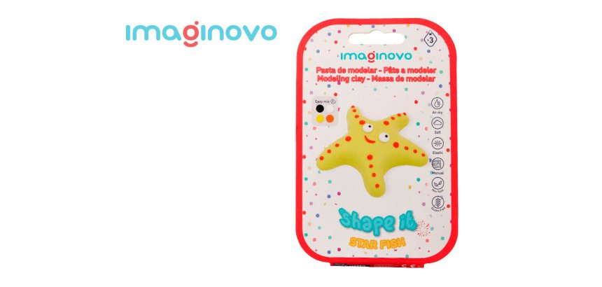 Pasta para modelar imaginovo de secado al aire set de colores surtidos con instrucciones estrella de mar