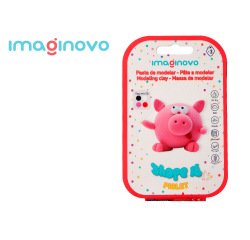 Pasta para modelar imaginovo de secado al aire set de colores surtidos con instrucciones cerdito