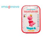 Pasta para modelar imaginovo de secado al aire set de colores surtidos con instrucciones dinosaurio rosa