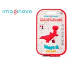 Pasta para modelar imaginovo de secado al aire set de colores surtidos con instrucciones dinosaurio rojo