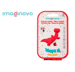Pasta para modelar imaginovo de secado al aire set de colores surtidos con instrucciones dinosaurio rojo