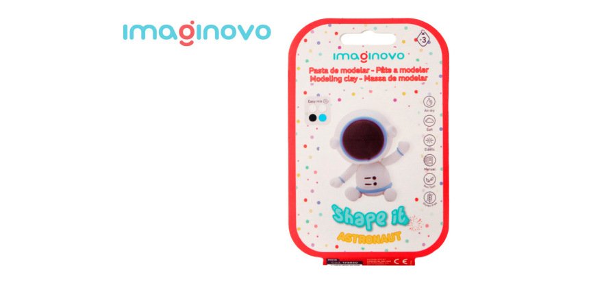Pasta para modelar imaginovo de secado al aire set de colores surtidos con instrucciones astronauta
