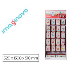 Expositor pasta para modelar imaginovo de secado al aire set de colores con 20 ganchos 64 unidades 620x1300x500 mm