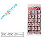 Expositor pasta para modelar imaginovo de secado al aire set de colores con 20 ganchos 64 unidades 620x1300x500 mm
