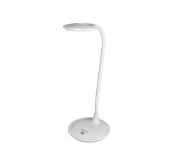 Lampara de oficina q-connect sobremesa profesional abs 18 leds 5w interruptor sensor 3 niveles con lupa color blanco