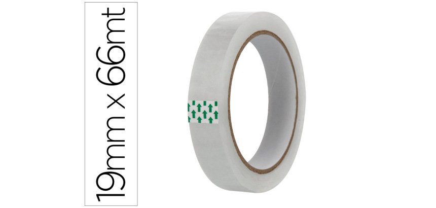 Cinta adhesiva greening transparente 66 m x 19 mm