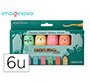 Rotulador imaginovo fluorescente safari glow pastel animales caja 6 unidades surtidas