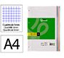 Recambio liderpapel a4 120 hojas 90gr cuadro 5 mm 4 taladros bandas de 5 colores pasteles