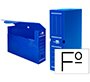 Caja archivo definitivo plastico liderpapel lomo 100 mm azul 360x100x260 mm