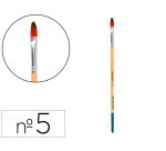 Pincel para pintura acrilica y acuarela liderpapel n 5 punta filbert / lengua gato de pelo sintetico certificado