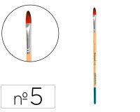 Pincel para pintura acrilica y acuarela liderpapel n 5 punta filbert / lengua gato de pelo sintetico certificado