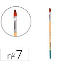 Pincel para pintura acrilica y acuarela liderpapel n 7 punta filbert / lengua gato de pelo sintetico certificado