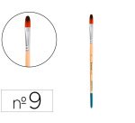 Pincel para pintura acrilica y acuarela liderpapel n 9 punta filbert / lengua gato de pelo sintetico certificado