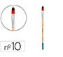 Pincel para pintura acrilica y acuarela liderpapel n 10 punta filbert / lengua gato de pelo sintetico certificado