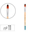 Pincel para pintura acrilica y acuarela liderpapel n 11 punta filbert / lengua gato de pelo sintetico certificado